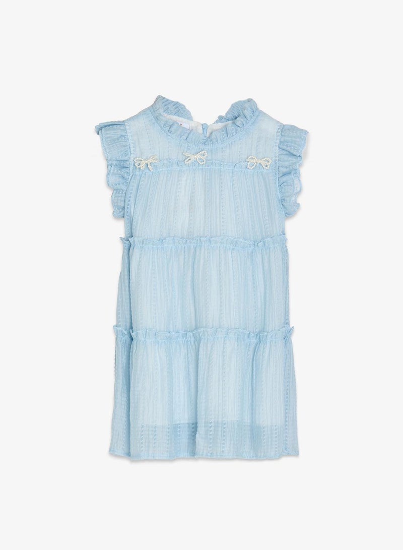 Pinata Blue Frill Occasion Dress - Image 2