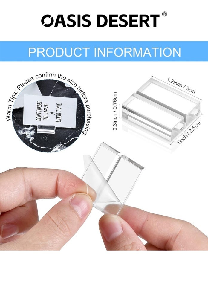 OASIS DESERT Acrylic Stands Place Card Holders Table Number Stands Clear Card Display Stand Suitable for Table Wedding Photos Menu and Meeting 12 Pieces - Image 2