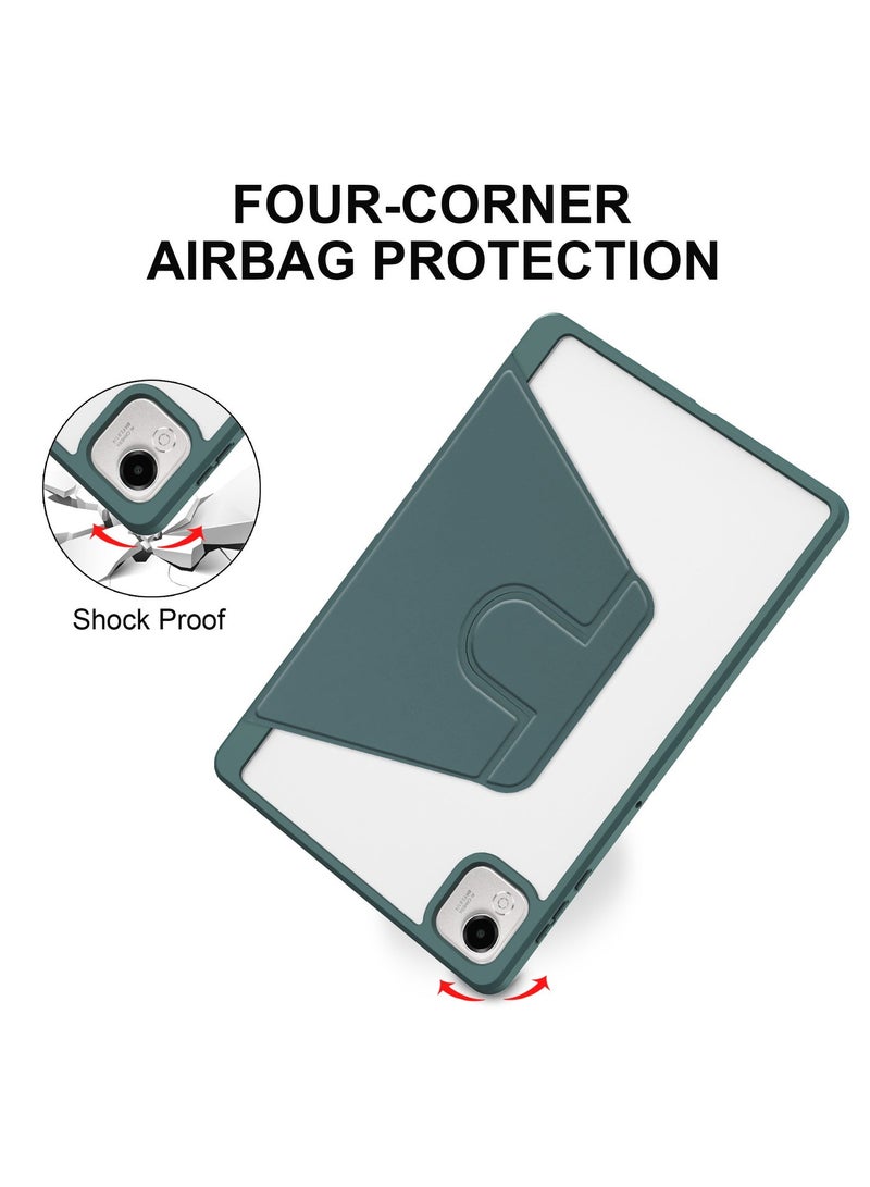 URBBKING Rotating Case Compatible with Honor Pad X9a,360 Degree Rotating Stand Cover, Multi-Angle Viewing Folio Cover with Pencil Holder Green - Image 4
