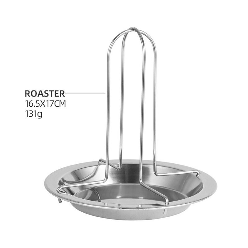 Outdoor Camping Thickened Barbecue Roast Chicken Rack Baking Non-stick Roast Chicken Pan Roaster Rack With Bowl - Image 4
