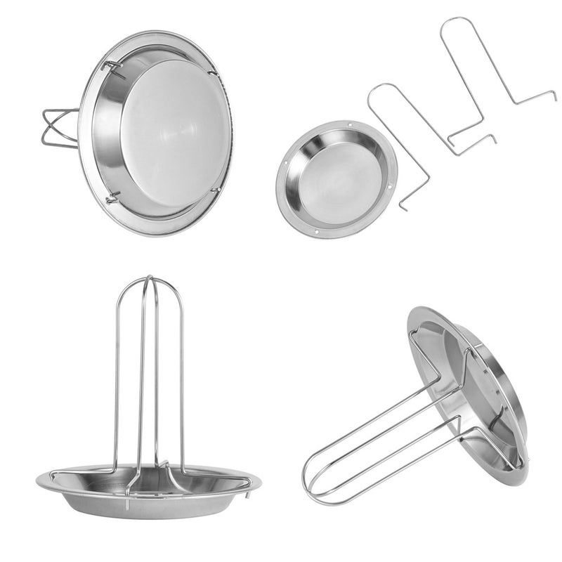 Outdoor Camping Thickened Barbecue Roast Chicken Rack Baking Non-stick Roast Chicken Pan Roaster Rack With Bowl - Image 5
