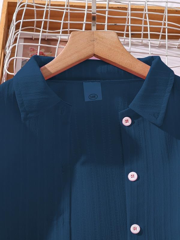 Niren Enterprise Girls' 2-Piece Co-Ord Rama Shirt & Pants, Soft Fabric, Casual Wear, Relaxed Fit for Kids Set - Image 3