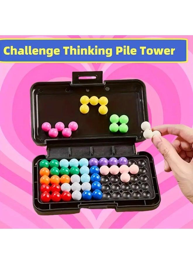 WAHA TOYS 3D Brain Puzzle Logic Game with 200+ Challenges | Educational IQ Toy for Kids & Adults | 2D & 3D Puzzle Board Game for Problem Solving & Cognitive Skill Building | Travel Brain Teaser Gift - Image 2