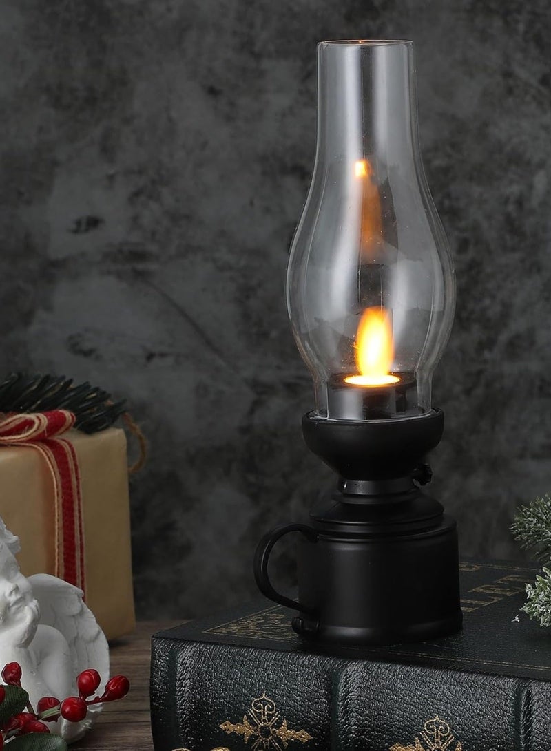 طقم فوانيس شموع LED مزخرفة (6 قطع) - شموع وامضة بدون لهب مع غطاء زجاجي، تعمل بالبطارية، بتصميم كلاسيكي يصلح كقطعة مركزية للطاولات وديكور للمنزل وحفلات الزفاف وزينة رمضان والعيد. - Image 2