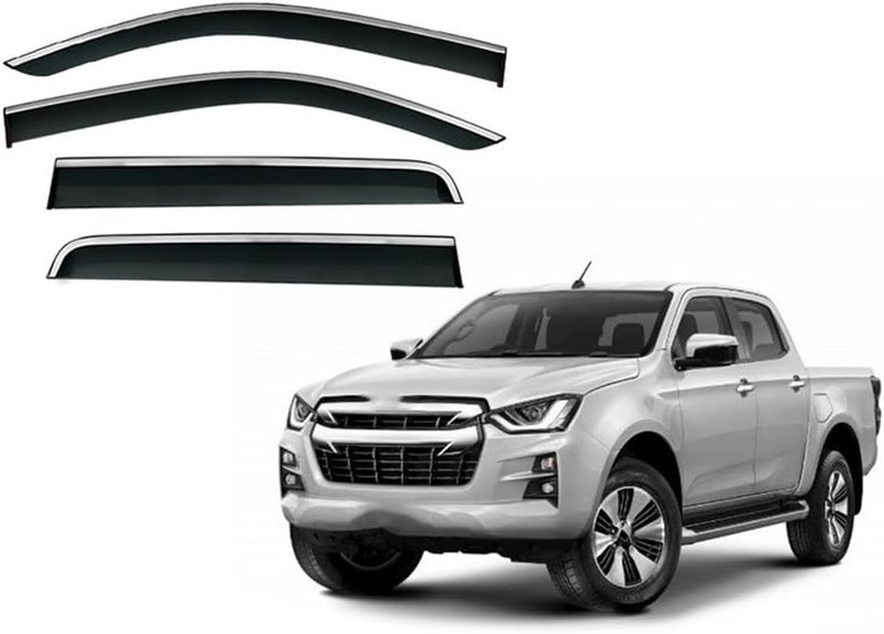Premium Wind Deflector for Isuzu D-MAX Pickup Truck MK3-RG 2021+ Window Side Visor Keep Your Car Ventilated in Rain Reduce Wind Turbulence External Accessories - Image 1