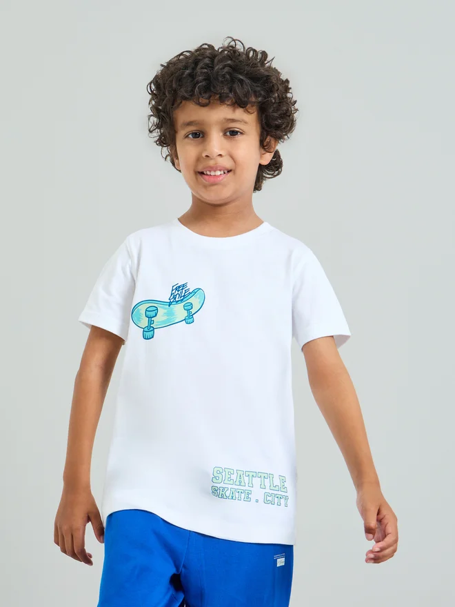 Styli Boys Graphic Print Cotton T-Shirt