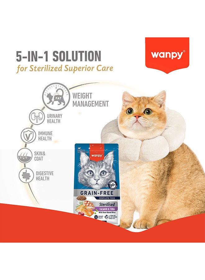 WANPY Grain Free Sterilized Cat Food – Salmon & Tuna Recipe 1.5Kg - Image 3