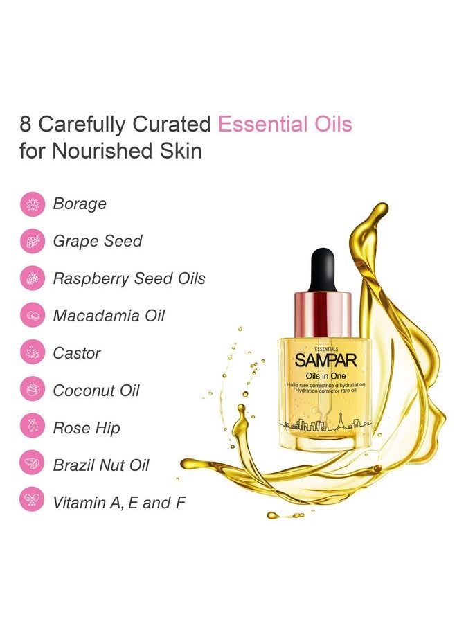 Sampar Facial Oil Hydration Corrector With Hyaluronic Acid Moisturizing Serum For Dry Skin Oil For Face Skin Care Antioxidant & Vitamin Rich Face Oil Facial Oils To Reduce Wrinkles 1 Oz  - Image 5