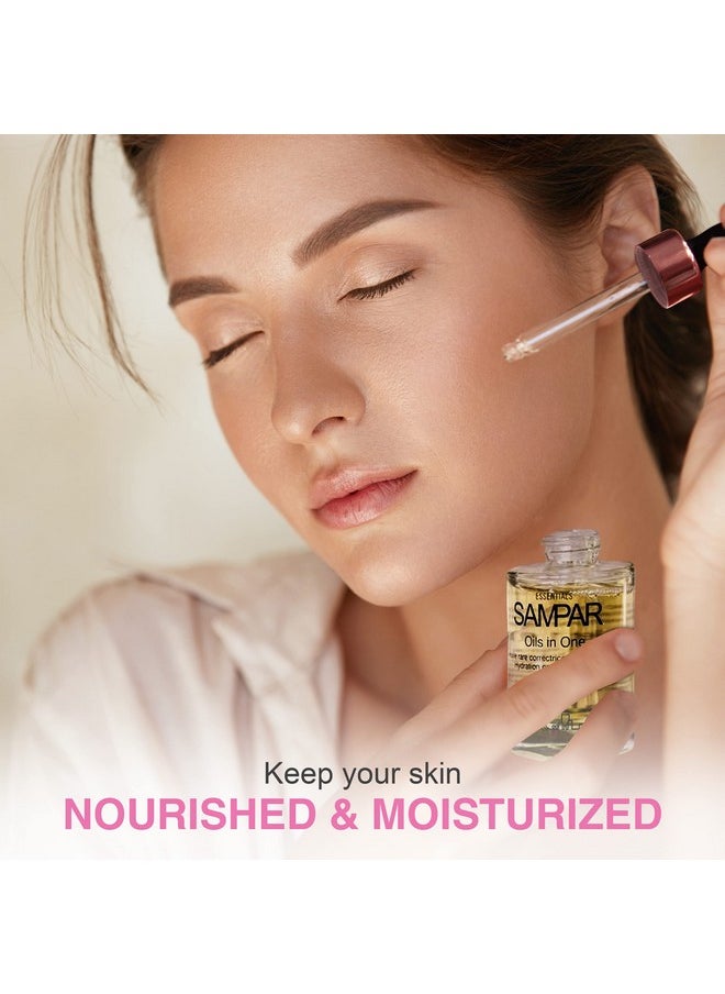 Sampar Facial Oil Hydration Corrector With Hyaluronic Acid Moisturizing Serum For Dry Skin Oil For Face Skin Care Antioxidant & Vitamin Rich Face Oil Facial Oils To Reduce Wrinkles 1 Oz  - Image 2