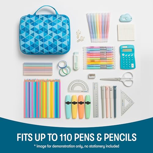 ZIPIT Jumbo Pencil Case for Girls, Cute Pencil Box for School, Large Capacity Stationery Organizer Box ,Purple Galaxy - Image 4