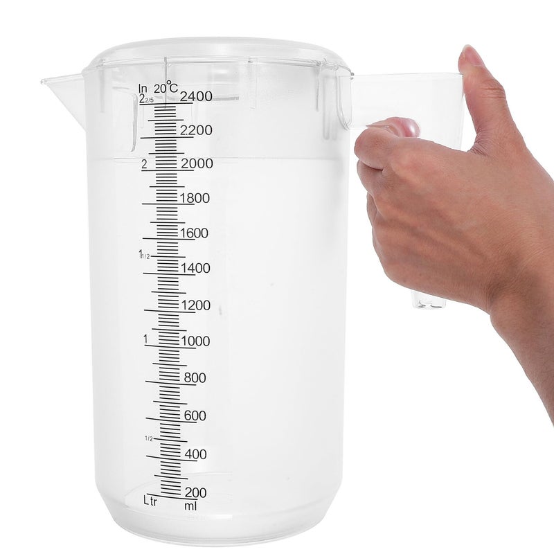 2400ml Frosted Plastic Pitcher With Lid And Scale For Juice Tea And Cold Drinks - Image 5