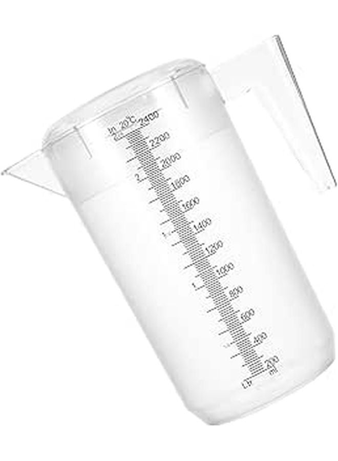 2400ml Frosted Plastic Pitcher With Lid And Scale For Juice Tea And Cold Drinks - Image 1