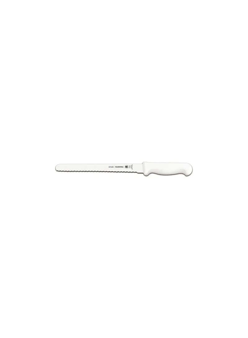 TRAMONTINA Tramontina Professional 8 Inches Serrated Slicer Knife for Cold Cuts with Stainless Steel Blade and Green Polypropylene Handle with Antimicrobial Protection