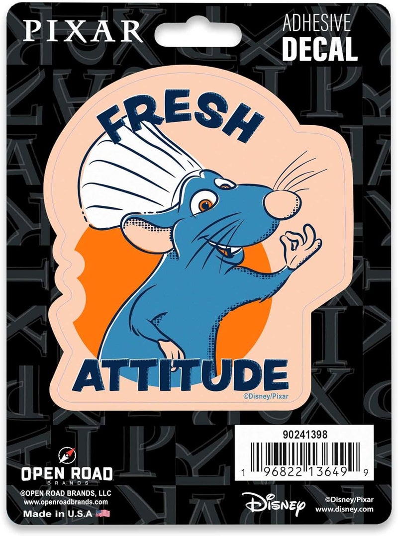 Open Road Brands Disney Pixar Ratatouille Fresh Attitude Vinyl Decal Sticker Fun Ratatouille for Car - Image 1