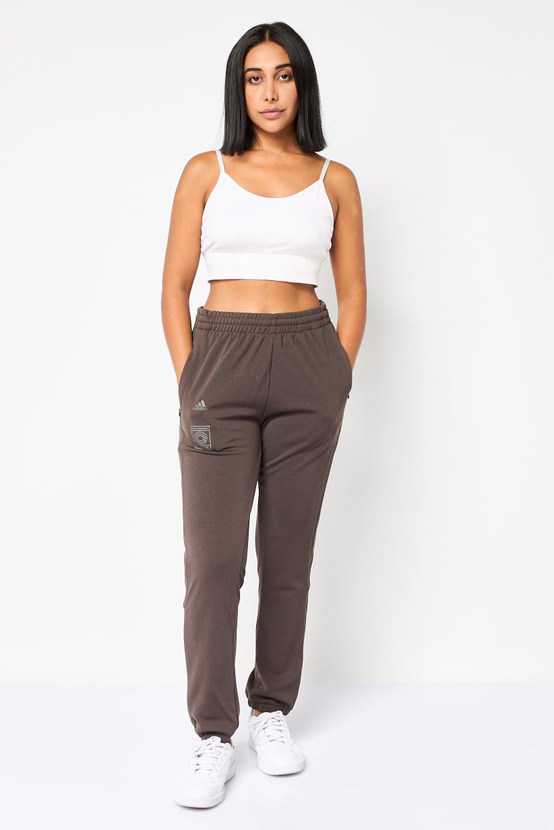 Adidas Women Sportswear Fit Training Calabasas Training Track Pants, Coffee Brown - Image 2