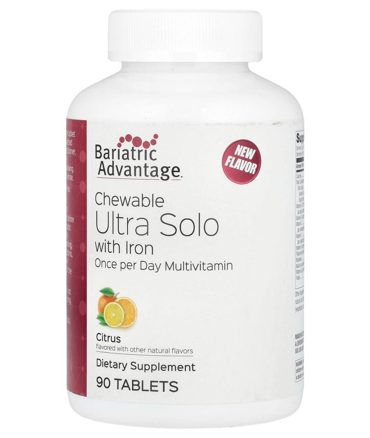 Bariatric Advantage Chewable Ultra Solo with Iron Citrus 90 Tablets