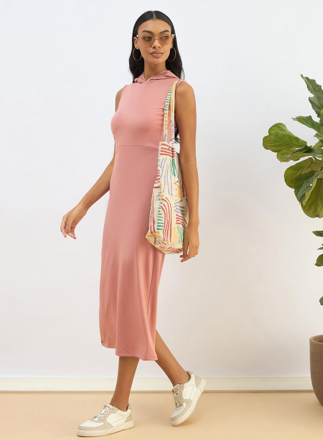 ساسافراس فستان ميدي ضيق بياقة هودي - Image 3