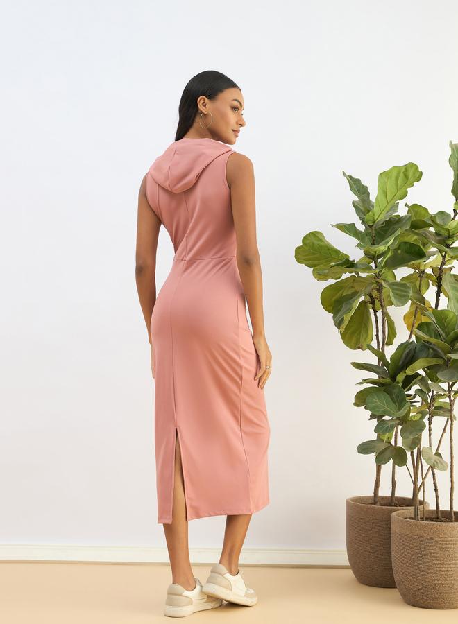 ساسافراس فستان ميدي ضيق بياقة هودي - Image 5