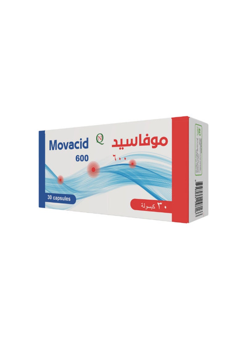 Noor AlQmar Movacid Contain Alpha Lipoic Acid 600 Mg High-Strength Nerve Support - 30 Capsules  - Image 2