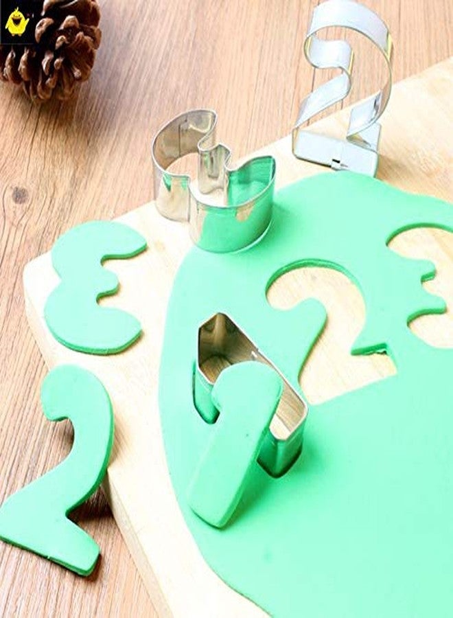 HomeImpel 36 Pieces Mini Alphabet and Number Cookie Cutters Sets, Stainless Steel Mold Tools for Fondant Biscuit, Cake, Fruit, Vegetables, or Dough - Image 3