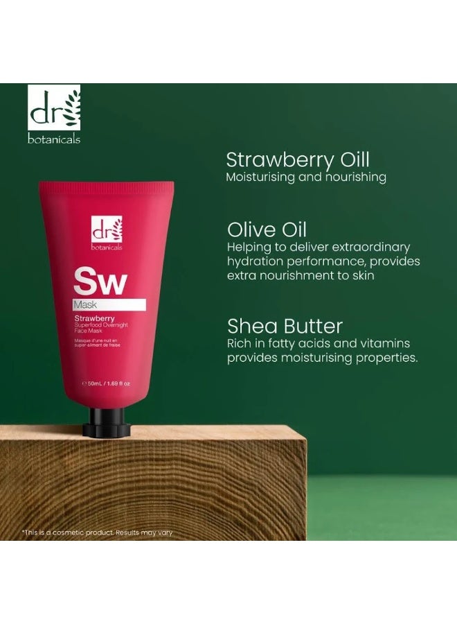 DR BOTANICALS Dr. Botanicals Apothecary Strawberry Overnight Face Mask 50ml - Image 3