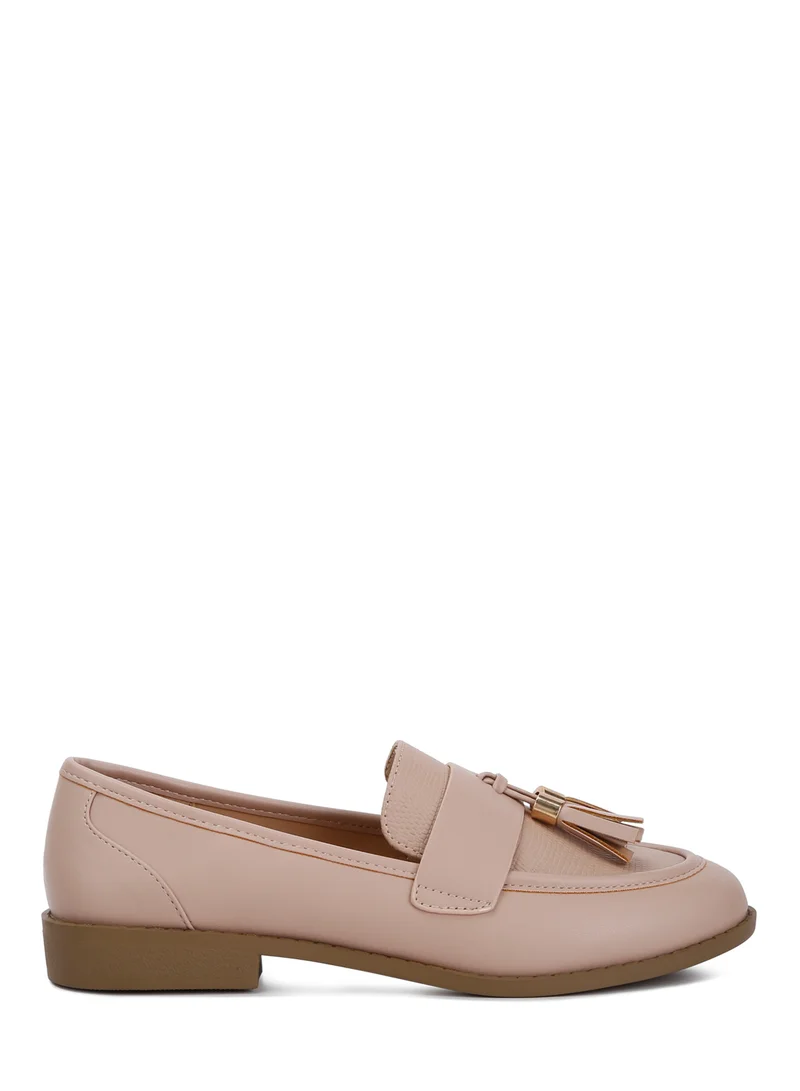 London Rag Tassels Detail Loafers in Natural