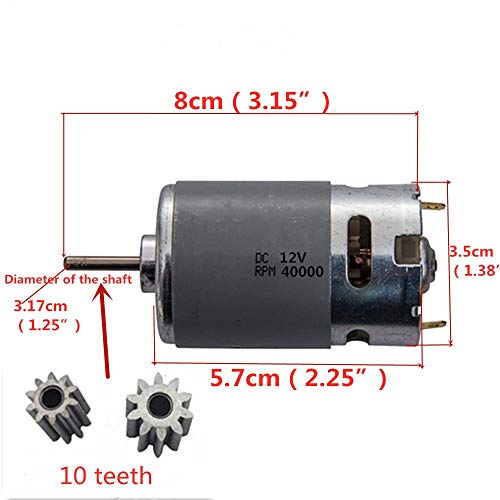 weelye Universal 550 40000RPM Electric Motor RS550 12V Motor Drive Engine Accessory for RC Car Children Ride on Toys Replacement Parts - Image 3