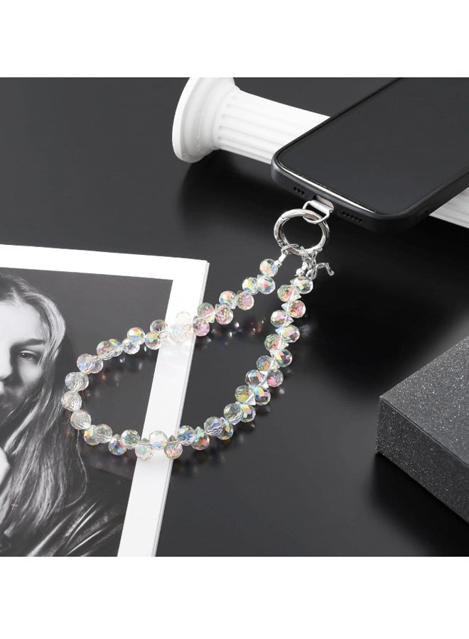 Crystal Beaded Phone Wrist Strap, Cute Phone Bracelet Strap for Women Blingbling Sparkling Cell Phones Wrist Straps Beaded - Image 4