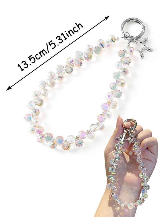 Crystal Beaded Phone Wrist Strap, Cute Phone Bracelet Strap for Women Blingbling Sparkling Cell Phones Wrist Straps Beaded - Image 2