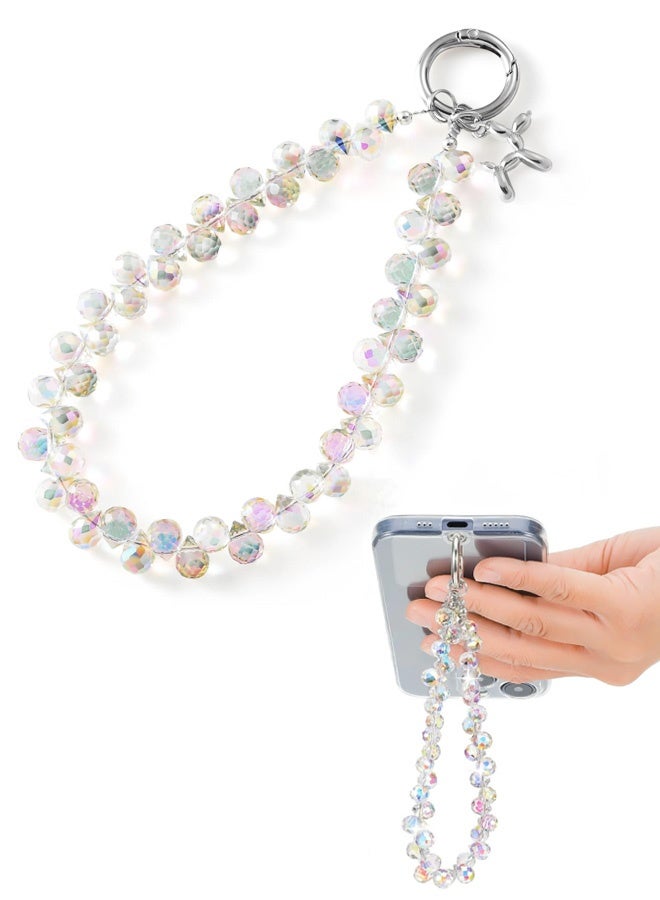 Crystal Beaded Phone Wrist Strap, Cute Phone Bracelet Strap for Women Blingbling Sparkling Cell Phones Wrist Straps Beaded - Image 1