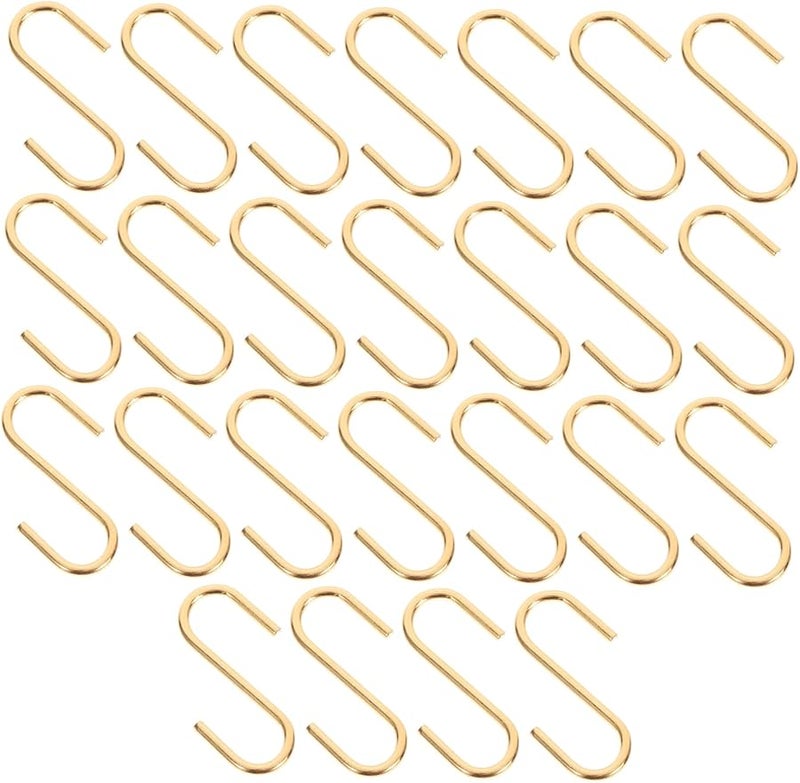 جارنيك 25 قطعة خطافات S للتعلق منظّم المجوهرات خزانة الملابس الحمام أسود - Image 1