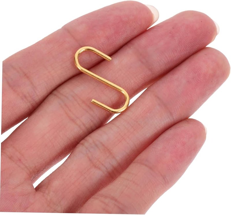 جارنيك 25 قطعة خطافات S للتعلق منظّم المجوهرات خزانة الملابس الحمام أسود - Image 5