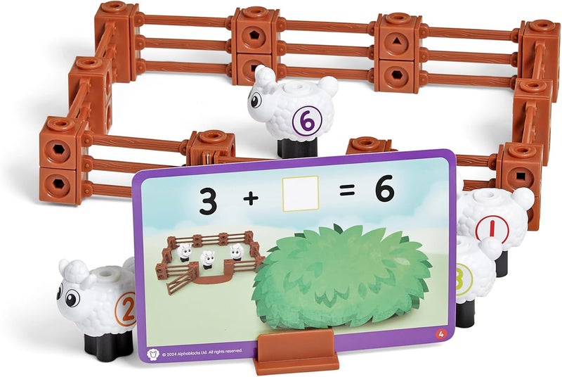 ليرننج ريسورسز Learning Resources HM96093-UK MathLink Dice Set Numberblocks Sheep العمر 3 4 5 6 CBeebies لعبة أرقام مزرعة EYFS 10 أنشطة رياضية متضمنة متعدد - Image 3