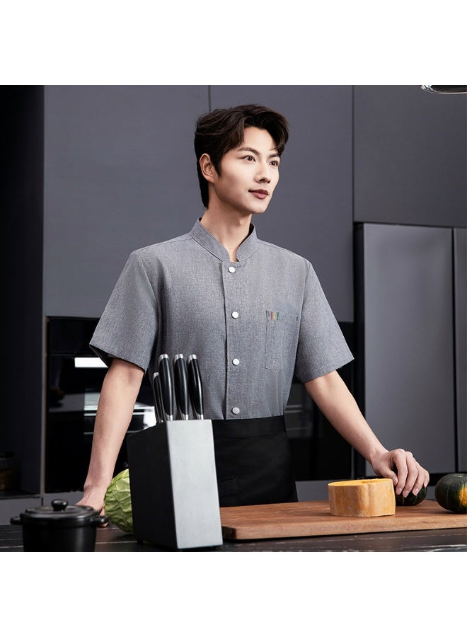 NIBEMINENT Food Cooking  Shirt Catering Kitchen Chef Coat Baker Pastry Work Uniform Hotel Clothes High-end Cotton Cook Jacket - Image 1