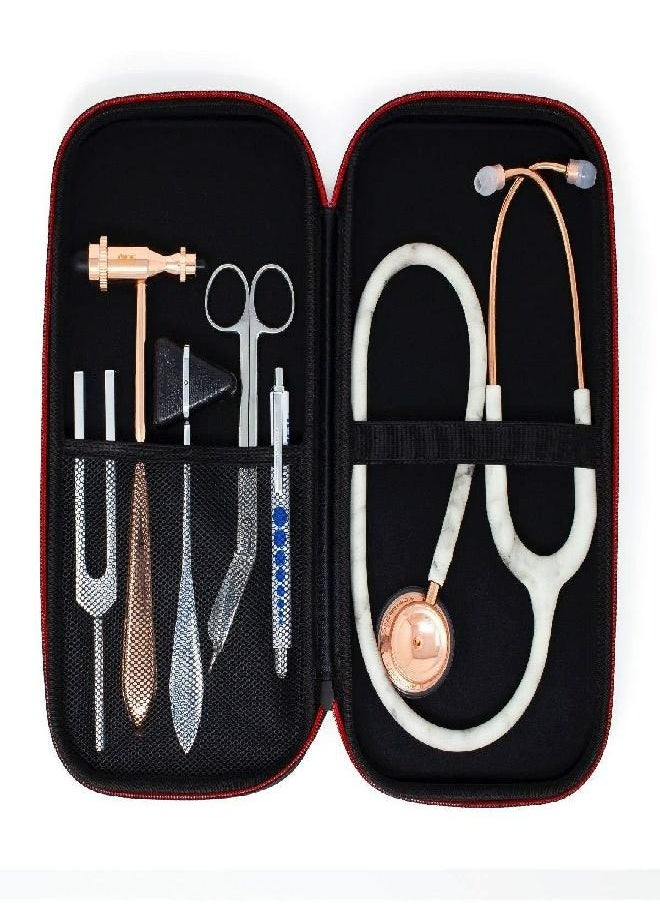 MDF Instruments MDF Instruments, Hard Travel Carrying Case with Mesh Pocket, Medium Size, Fits MD One & Acoustica Stethoscopes, Reflex Hammers, Sphygmomanometers, Penlights, Doctor & Nurse Accessories (MDFSCM12)  - Image 1