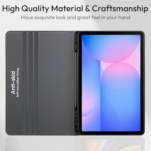 Robustrion Cover for Samsung Galaxy Tab S10 Lite 10.9" / Tab S9 FE / S10 FE/Tab S9 11" with [S Pen Holder] Deer Flip Case for Samsung Tab S10 FE /S9 FE/ S10 Lite Tablet Cover [Auto Sleep Wake] - Grey - Image 5