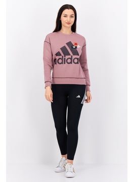 Adidas Women Sportswear Fit Long Sleeves Outdoor Sweatshirt, Old Rose  - Image 4