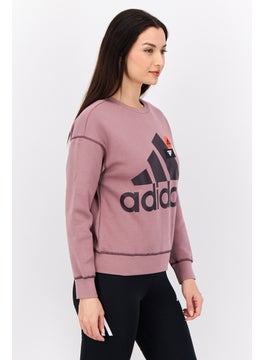 Adidas Women Sportswear Fit Long Sleeves Outdoor Sweatshirt, Old Rose  - Image 2
