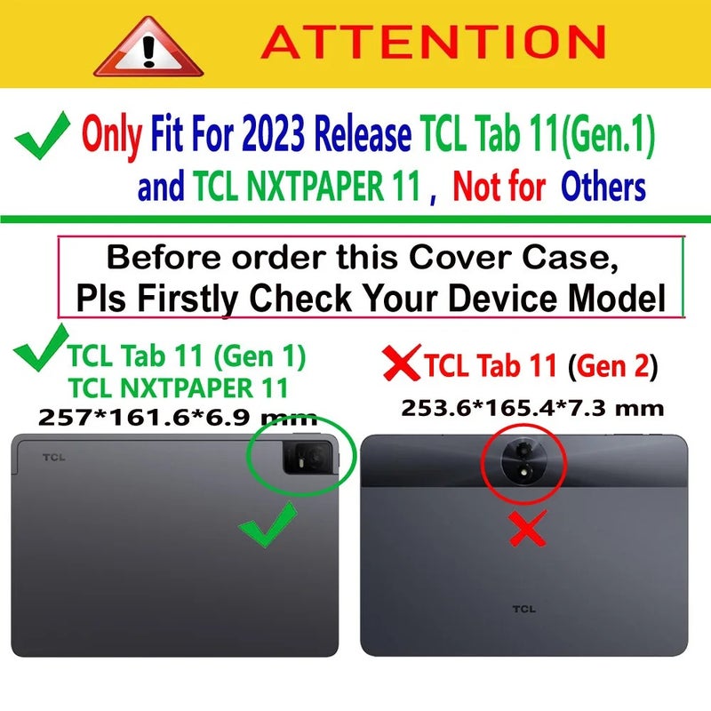 Ultra-Slim PU Leather Tablet Case for TCL NXTPAPER11 Tab 11/ TCL Tab 11 Gen1 with Kickstand - Image 3