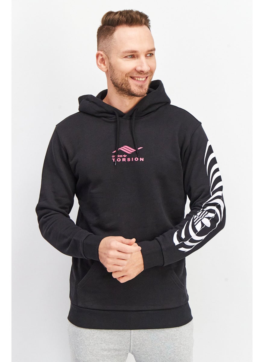 Men Sportswear Fit Hooded Graphic Print Long Sleeves Sweatshirt, Black - pzsku/Z07650933D01A510F93D2Z/45/_/1724351321/8435fd53-023f-446b-b1b8-b7153777bdcc