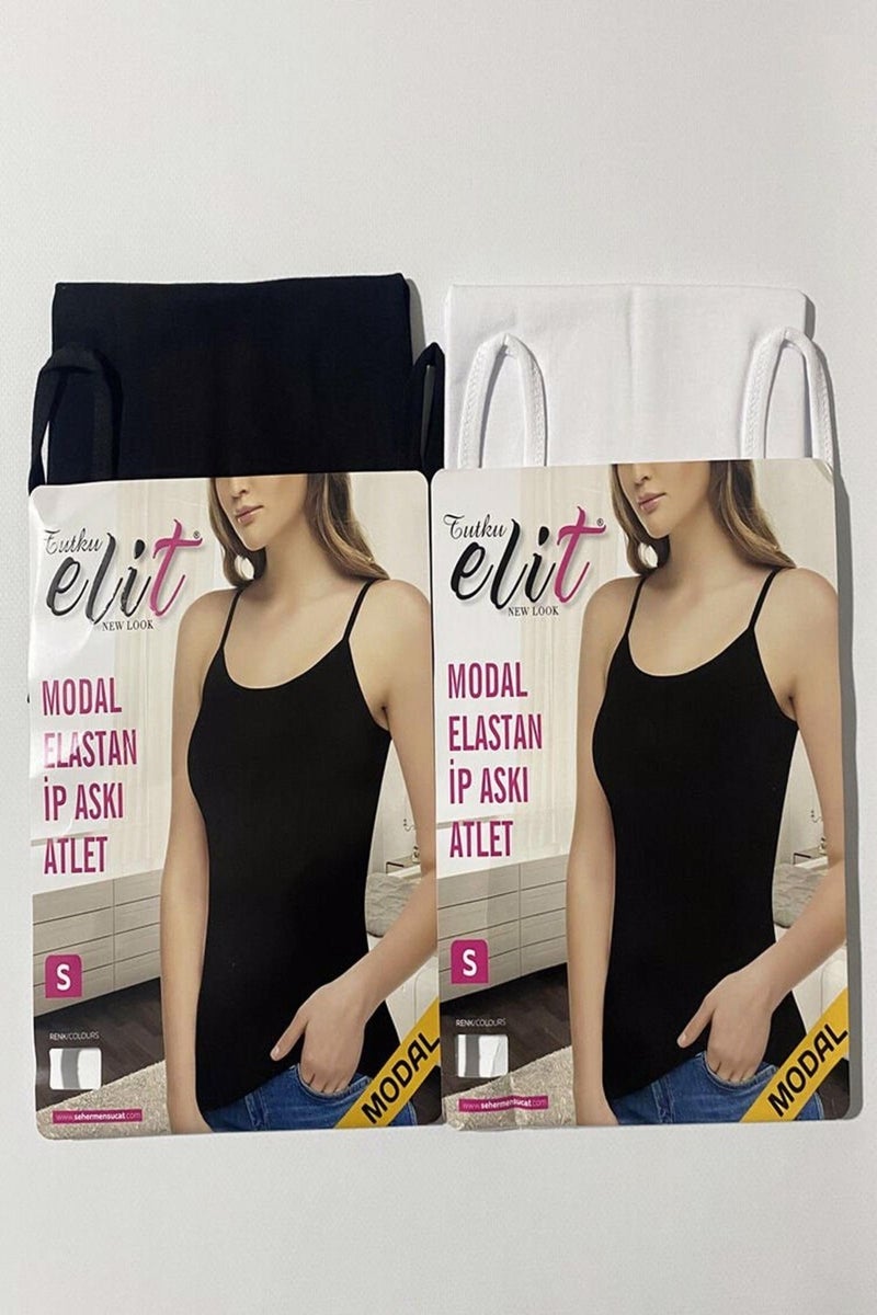 Tutku Elit Women's Modal Lycra Rope Strap Athlete 2001- 6 Pieces - Image 2