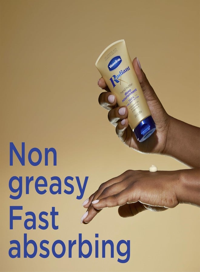 Vaseline Lotion, Radiant X Deep Nourishment Hand Butter 2-Pack for Dry Skin + Original Vaseline Lip Therapy Stick for Dry Lips with Petroleum Jelly (3 Piece Set) - Image 4