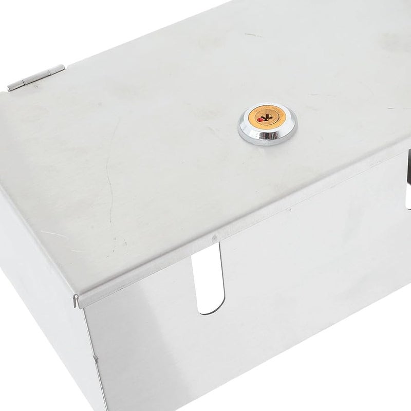 حافظة مأخذ كهربائي من الفولاذ المقاوم للصدأ قابلة للقفل، علبة حماية ثقيلة الجدار للمقابس الكهربائية - Image 4