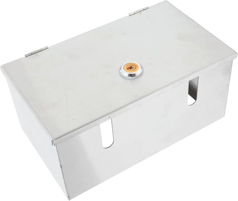 حافظة مأخذ كهربائي من الفولاذ المقاوم للصدأ قابلة للقفل، علبة حماية ثقيلة الجدار للمقابس الكهربائية - Image 1