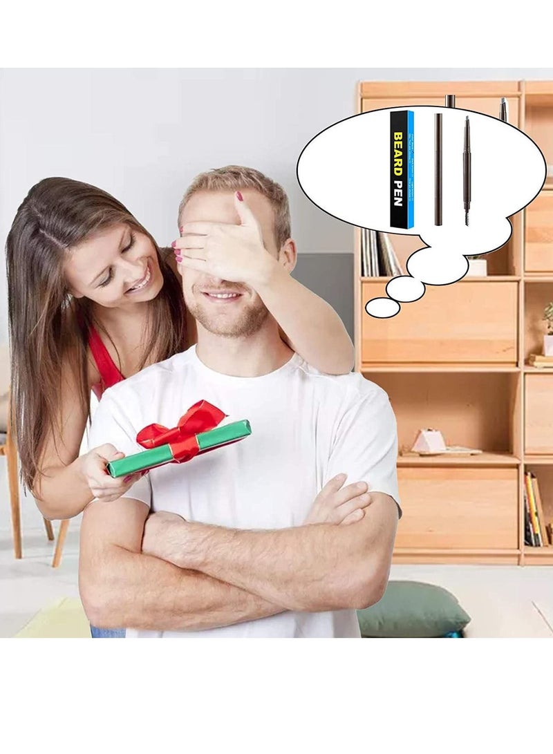ماركة غير محددة ماكينة تعبئة وتصفيف اللحية برأسين بني غامق  - Image 2