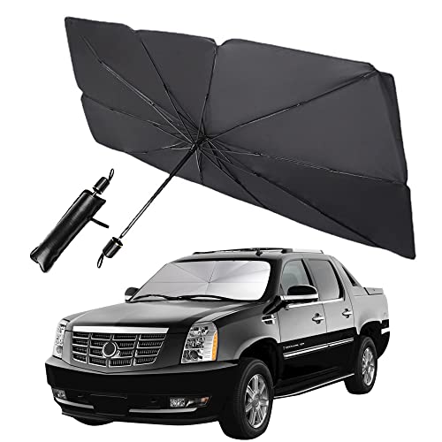 VAGURFO Car Sunshade Umbrella,Upgraded Windshield Cover Sun Shade,UV Reflecting Portable Front Window Cover,Universal Car Windshield Sunshades,UV Block for Front Windows,Fits Most Vehicles (55"x 31") - Image 2