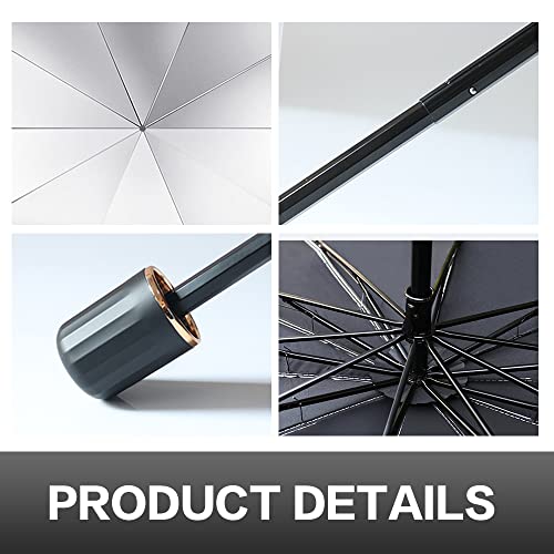 VAGURFO Car Sunshade Umbrella,Upgraded Windshield Cover Sun Shade,UV Reflecting Portable Front Window Cover,Universal Car Windshield Sunshades,UV Block for Front Windows,Fits Most Vehicles (55"x 31") - Image 5