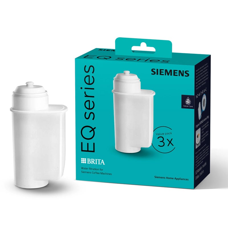 SIEMENS Brita Intenza Water Filter TZ70033A with Aroma Ring, Limescale Protection for Enhanced Coffee Flavour, Compatible with All Siemens Fully Automatic Espresso Machines, Pack of 3 - Image 1