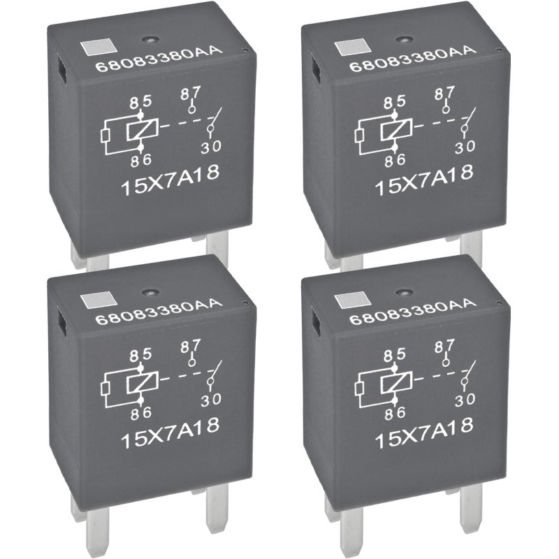 Casalytics Relay 68083380AA Set of 4 12VDC 35A 4 Pins SPST Automotive Power Relay Compatible with 12088567 - Image 3