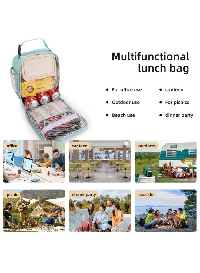 نيبمينينت حقيبة غداء معزولة للرجال والنساء، مربع غداء، حقيبة غداء للعمل والنزهات والسفر - Image 5
